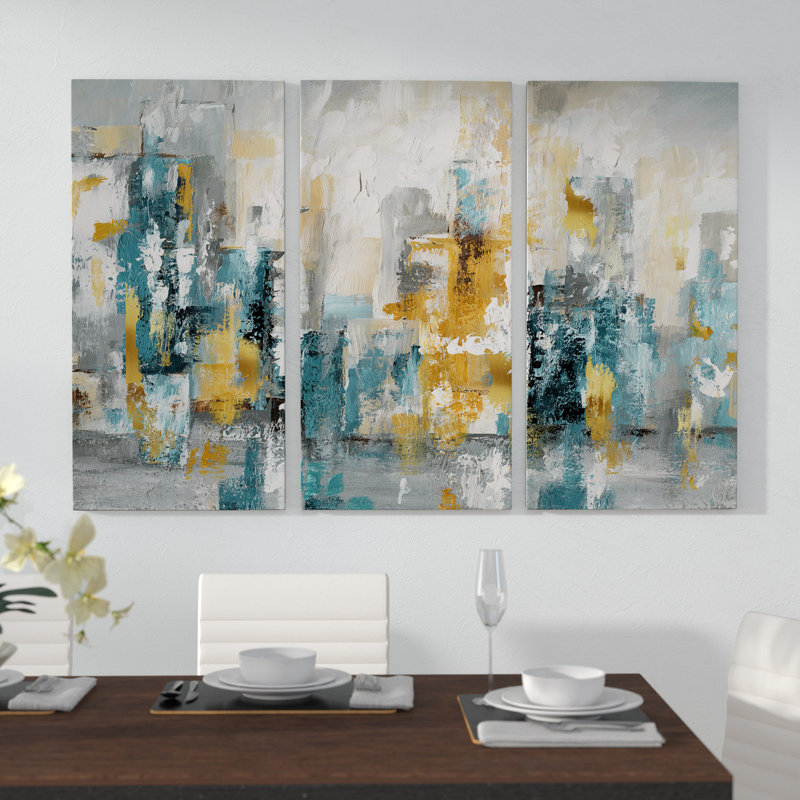Oliver 'City Views II' Acrylic Painting Print MultiPiece Image